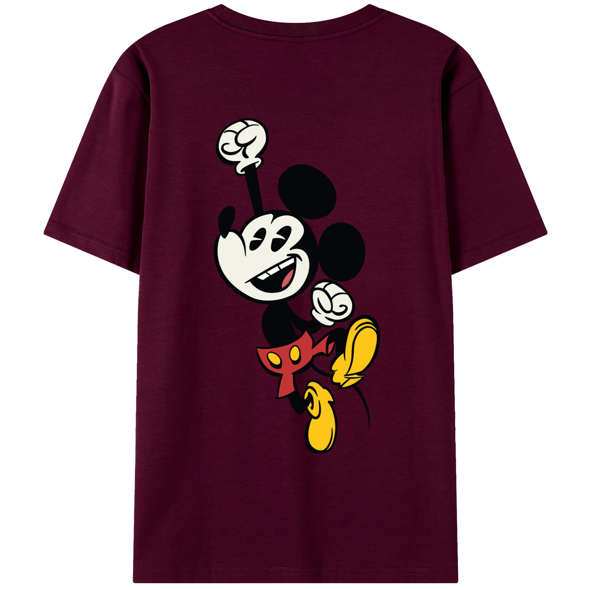 （画像用） ミッキーマウス Mickey Mouse レディース半袖Tシャツ(バックプリント)